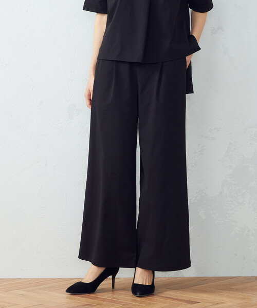 COMME CA ISM（コムサイズム）の「【セットアップ対応】吸水速乾　イージーパンツ（その他パンツ・レディース・ブラック/ネイビー・MEDIUM/LARGE）」の2枚目の写真