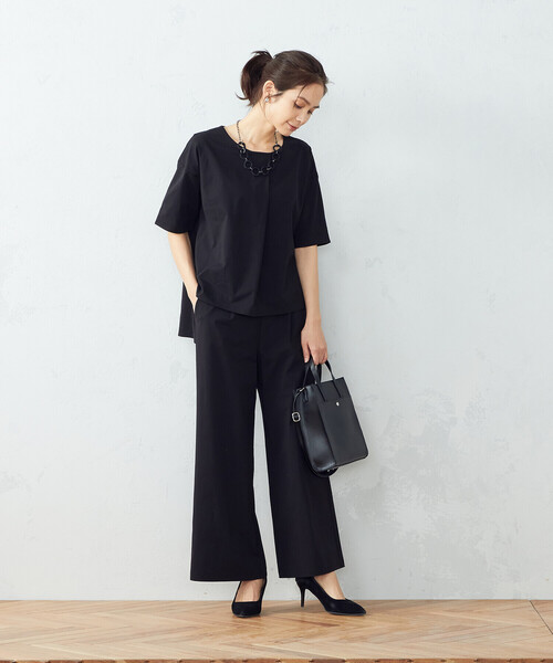 COMME CA ISM（コムサイズム）の「【セットアップ対応】吸水速乾　イージーパンツ（その他パンツ・レディース・ブラック/ネイビー・MEDIUM/LARGE）」の3枚目の写真