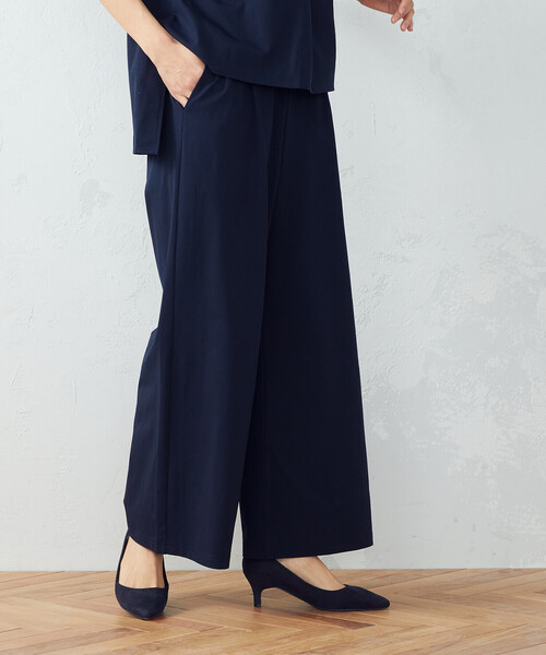 COMME CA ISM（コムサイズム）の「【セットアップ対応】吸水速乾　イージーパンツ（その他パンツ・レディース・ブラック/ネイビー・MEDIUM/LARGE）」の5枚目の写真