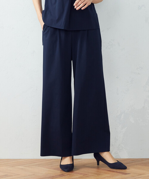 COMME CA ISM（コムサイズム）の「【セットアップ対応】吸水速乾　イージーパンツ（その他パンツ・レディース・ブラック/ネイビー・MEDIUM/LARGE）」の6枚目の写真