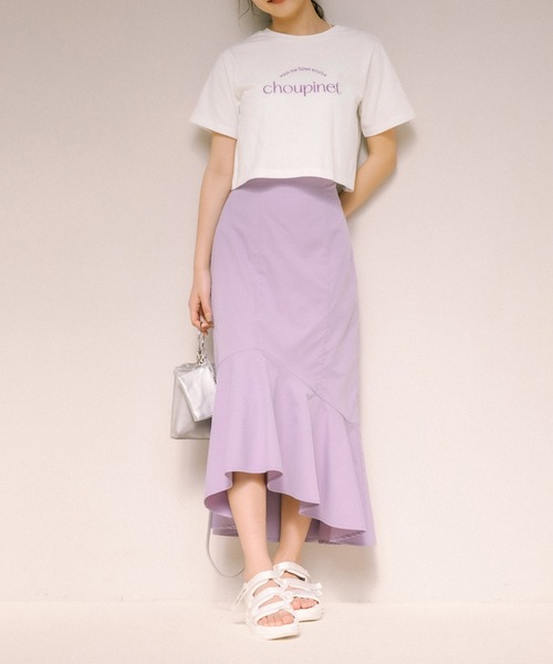 OLIVE des OLIVE（オリーブデオリーブ）の「バックオープンTシャツ（Tシャツ/カットソー・レディース・オフホワイト/パープル/ブラック/ライム/ピンク系その他・FREE）」の16枚目の写真