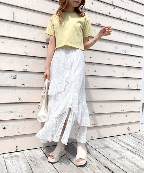 OLIVE des OLIVE（オリーブデオリーブ）の「バックオープンTシャツ（Tシャツ/カットソー・レディース・オフホワイト/パープル/ブラック/ライム/ピンク系その他・FREE）」の17枚目の写真