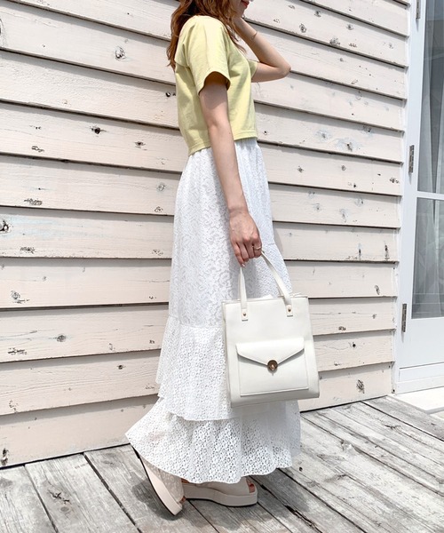 OLIVE des OLIVE（オリーブデオリーブ）の「バックオープンTシャツ（Tシャツ/カットソー・レディース・オフホワイト/パープル/ブラック/ライム/ピンク系その他・FREE）」の22枚目の写真