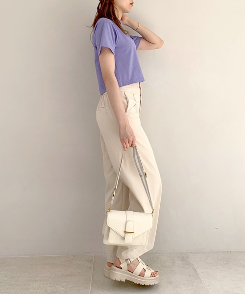 OLIVE des OLIVE（オリーブデオリーブ）の「バックオープンTシャツ（Tシャツ/カットソー・レディース・オフホワイト/パープル/ブラック/ライム/ピンク系その他・FREE）」の18枚目の写真