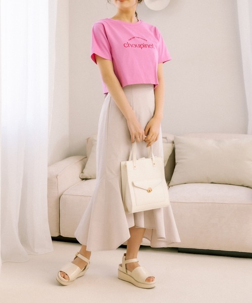 OLIVE des OLIVE（オリーブデオリーブ）の「バックオープンTシャツ（Tシャツ/カットソー・レディース・オフホワイト/パープル/ブラック/ライム/ピンク系その他・FREE）」の9枚目の写真