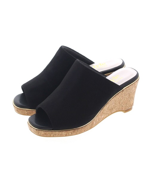 JELLY BEANS（ジェリービーンズ）の「メタルラインウエッジミュールサンダル(217-137)JELLY BEANS(ジェリービーンズ)（サンダル・レディース・ピンク/シルバー/グリーン/ブラック系・S/M/L/LL）」の2枚目の写真