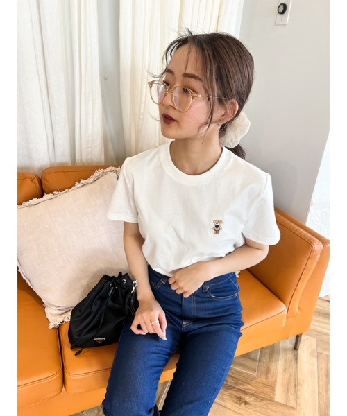 JUMELLE(ジュメロ)の「ジュマワッペンTシャツ(Tシャツ/カットソー・レディース・ホワイト/ピンク・FREE)」の22枚目の写真