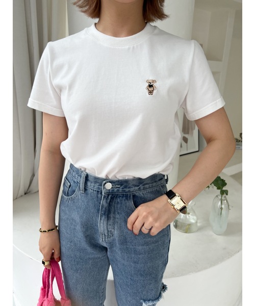 JUMELLE(ジュメロ)の「ジュマワッペンTシャツ(Tシャツ/カットソー・レディース・ホワイト/ピンク・FREE)」の11枚目の写真