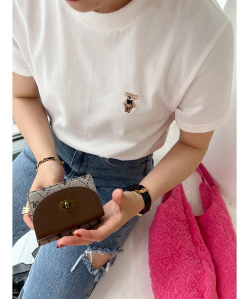 JUMELLE(ジュメロ)の「ジュマワッペンTシャツ(Tシャツ/カットソー・レディース・ホワイト/ピンク・FREE)」の12枚目の写真