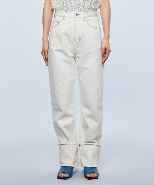 beautiful people（ビューティフルピープル）の「【beautiful people(ビューティフルピープル)】《STUDIOUS別注》セルヴィッチデニムウィメンフィッツ 1255105086（デニムパンツ・レディース・ブラック/キナリ・36/34）」の4枚目の写真