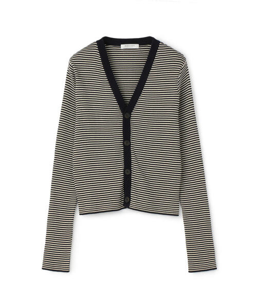 TOMORROWLAND （トゥモローランド）の「コットンリブ Vネックショートカーディガン（カーディガン/ボレロ・レディース・ライトブルー/ネイビー/イエロー/ライトベージュ/ブルー系その他4・S）」の5枚目の写真