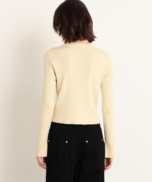 TOMORROWLAND （トゥモローランド）の「コットンリブ Vネックショートカーディガン（カーディガン/ボレロ・レディース・ライトブルー/ネイビー/イエロー/ライトベージュ/ブルー系その他4・S）」の10枚目の写真