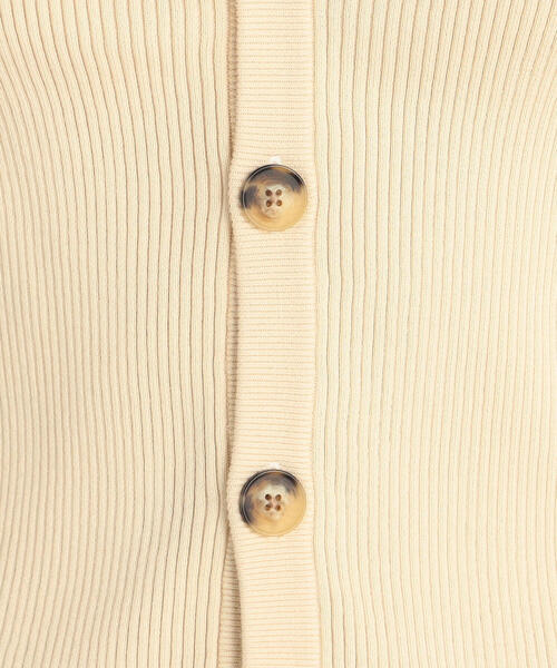 TOMORROWLAND （トゥモローランド）の「コットンリブ Vネックショートカーディガン（カーディガン/ボレロ・レディース・ライトブルー/ネイビー/イエロー/ライトベージュ/ブルー系その他4・S）」の11枚目の写真