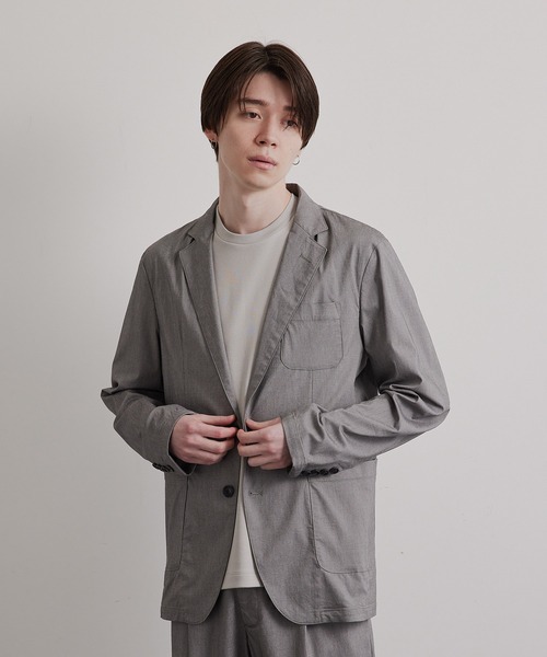 JUNRED(ジュンレッド)の「レーヨンナイロンストレッチ2Bジャケット(テーラードジャケット・メンズ・ブラック/ネイビー/グレー・LL/M/L)」の2枚目の写真
