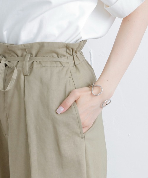 PUAL CE CIN(ピュアルセシン)の「JAPAN MADE タックワイドパンツ(その他パンツ・レディース・ブラック/オリーブ・FREE)」の13枚目の写真