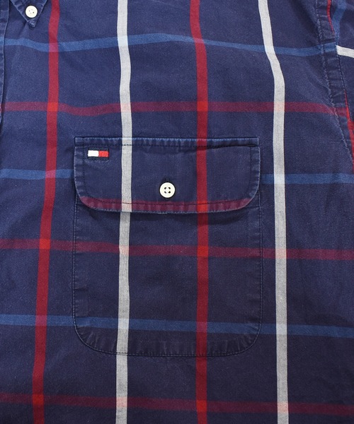 TOMMY HILFIGER(トミーヒルフィガー)の「【ヴィンテージ古着】TOMMY HILFIGER / トミーヒルフィガー チェック ボタンダウンシャツ(シャツ/ブラウス・メンズ・ネイビー・X-LARGE)」の3枚目の写真