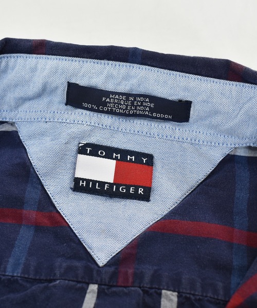 TOMMY HILFIGER(トミーヒルフィガー)の「【ヴィンテージ古着】TOMMY HILFIGER / トミーヒルフィガー チェック ボタンダウンシャツ(シャツ/ブラウス・メンズ・ネイビー・X-LARGE)」の7枚目の写真