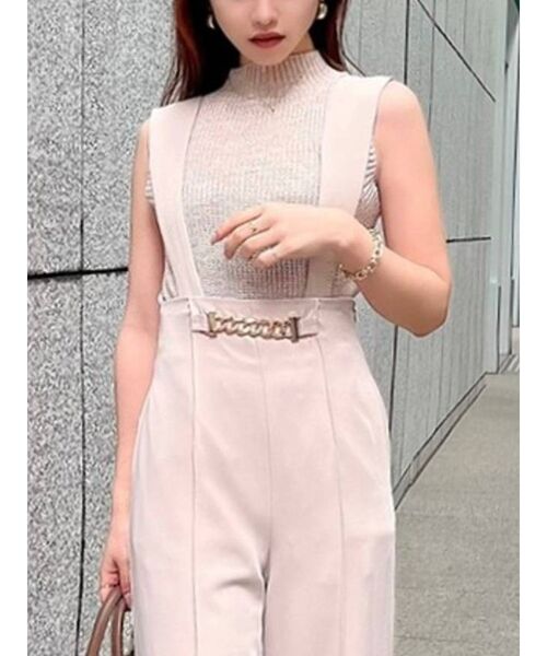 RESEXXY（リゼクシー）の「メランジタートルニットタンク（ニット/セーター・レディース・アイボリー/ブラック/ブルー/ブラウン・FREE）」の2枚目の写真