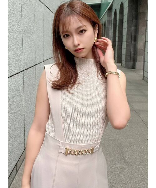 RESEXXY（リゼクシー）の「メランジタートルニットタンク（ニット/セーター・レディース・アイボリー/ブラック/ブルー/ブラウン・FREE）」の12枚目の写真