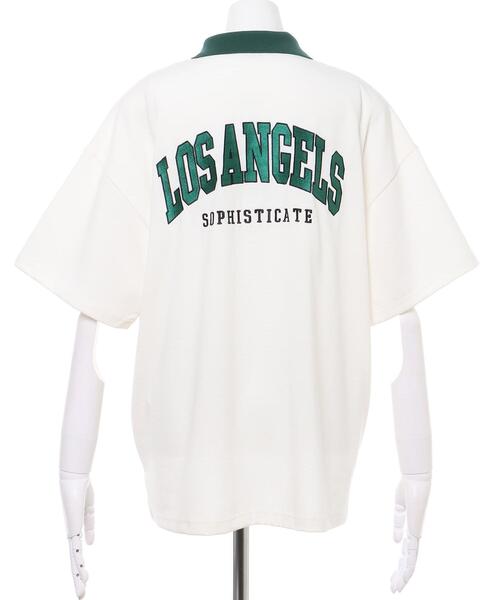 INGNI(イング)の「BACKカレッジロゴポロ襟トップス(Tシャツ/カットソー・レディース・ネイビー/グリーン/ホワイト×グリーン・M)」の6枚目の写真