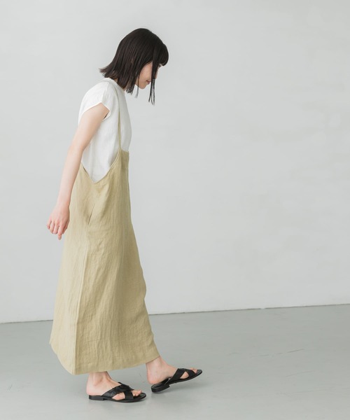 かぐれ（カグレ）の「リネンストレートキャミワンピース
