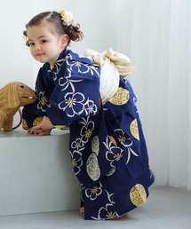 キッズ浴衣3点セット 女の子 utatane×注染工房 kids 日本製注染