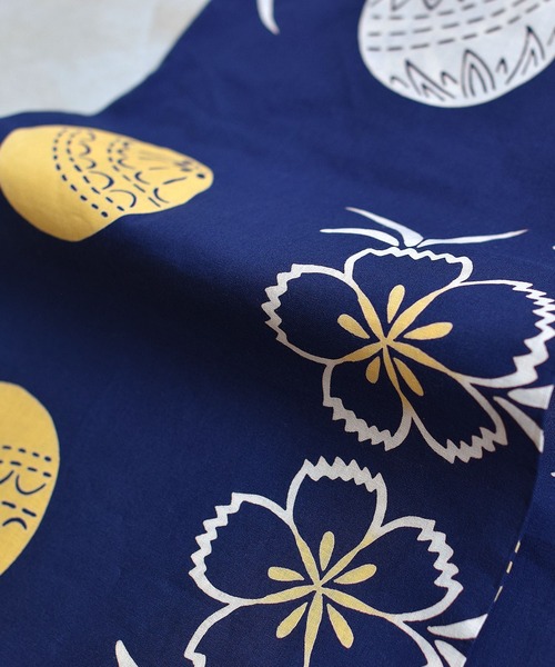 utatane(ウタタネ)の「キッズ浴衣3点セット 女の子 utatane×注染工房 kids 日本製注染(浴衣・キッズ・ネイビー・100cm/110cm/120cm/130cm)」の10枚目の写真