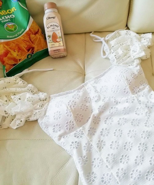 Dalfwin(ダールフィン)の「2022 S/S 春夏 水着レディース パンチングレーススカート付きモノキニ(水着・レディース・ホワイト・FREE)」の12枚目の写真