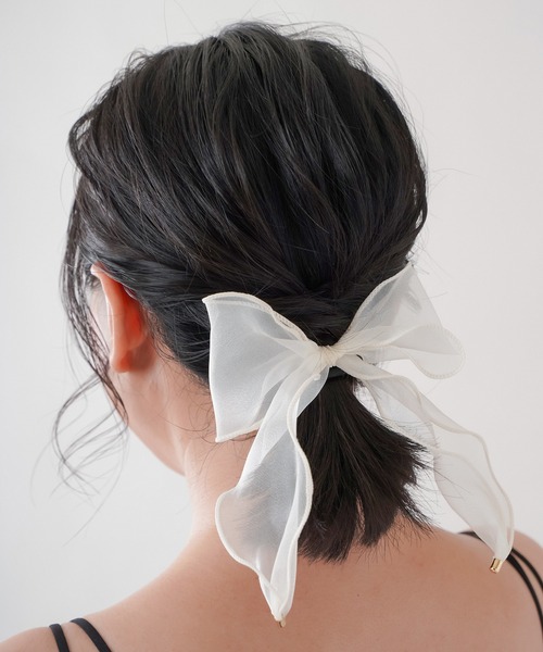 オーガンジーリボンヘアゴム アンジェ SPINNS（スピンズ）の「オーガンジーリボンヘアゴム（ヘアゴム）」 - WEAR