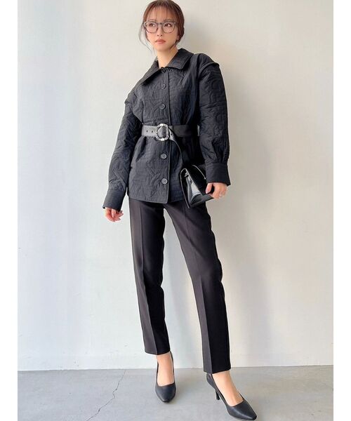 RESEXXY（リゼクシー）の「2wayキルティングジャケット【セットアップ着用可能】（ブルゾン・レディース・ブラック/ピンク/アイボリー・FREE）」の7枚目の写真