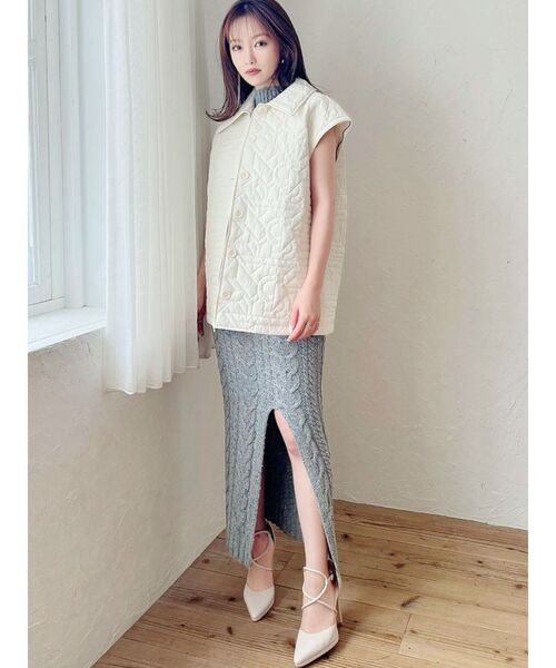 RESEXXY（リゼクシー）の「2wayキルティングジャケット【セットアップ着用可能】（ブルゾン・レディース・ブラック/ピンク/アイボリー・FREE）」の19枚目の写真