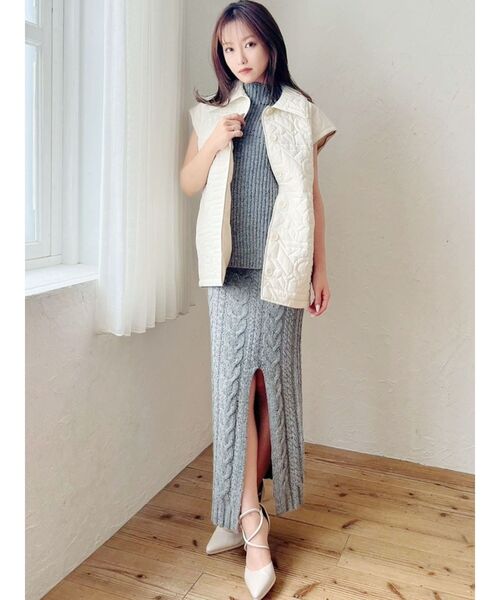 RESEXXY（リゼクシー）の「2wayキルティングジャケット【セットアップ着用可能】（ブルゾン・レディース・ブラック/ピンク/アイボリー・FREE）」の20枚目の写真