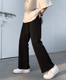 ブラック レザー ワイドパンツ　フレアパンツ　ブーツカット ブラック レザー ワイドパンツ フレアパンツ ブーツカット