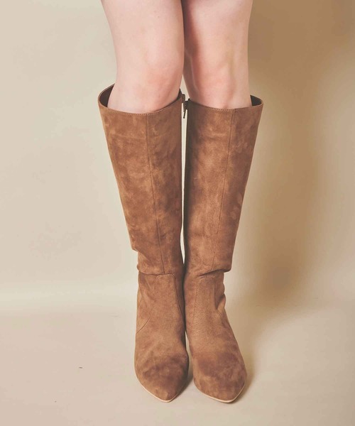 31 Sons de mode（トランテアン　ソン　ドゥ　モード）の「スウェードロングブーツ（ブーツ・レディース・ブラウン/ブラック/ベージュ・S/L/M）」の9枚目の写真