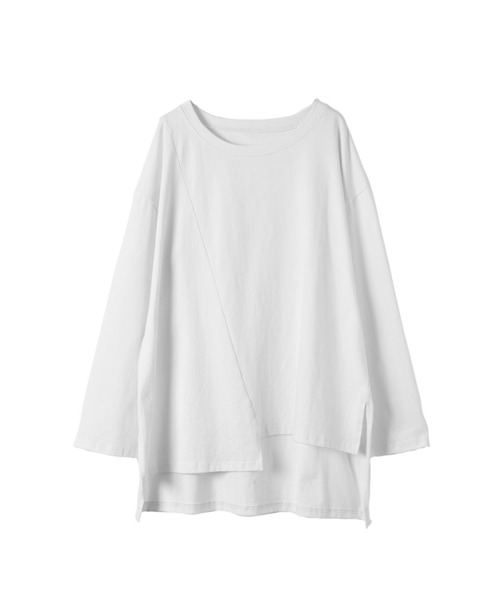 funda mine(ファンダマイン)の「funda mine ランダムヘムロンT(Tシャツ/カットソー・レディース・ホワイト/ブラック・FREE)」の3枚目の写真