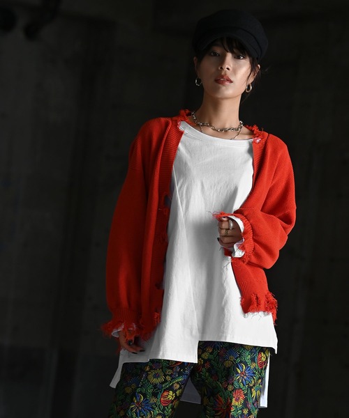 funda mine(ファンダマイン)の「funda mine ランダムヘムロンT(Tシャツ/カットソー・レディース・ホワイト/ブラック・FREE)」の11枚目の写真