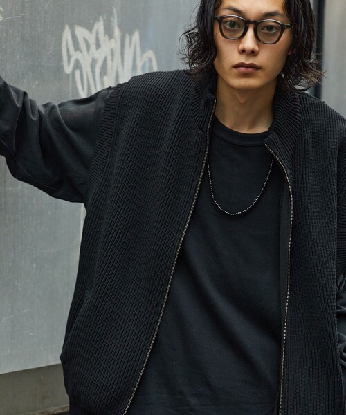 FREAK'S STORE（フリークスストア）の「FREAK'S STORE/フリークスストア 【洗えるニット】畔編み ジップニットベスト/ニットベスト/ドライバーズベスト（ベスト・メンズ・ネイビー/ブラック/ベージュ・LARGE/MEDIUM）」の18枚目の写真