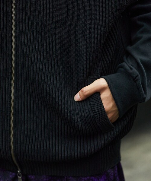 FREAK'S STORE（フリークスストア）の「FREAK'S STORE/フリークスストア 【洗えるニット】畔編み ジップニットベスト/ニットベスト/ドライバーズベスト（ベスト・メンズ・ネイビー/ブラック/ベージュ・LARGE/MEDIUM）」の12枚目の写真