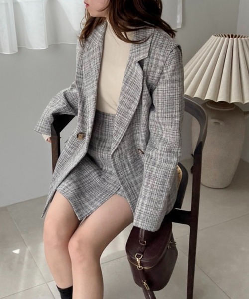 one after another NICE CLAUP（ワンアフターアナザーナイスクラップ）の「セットアップあり　マルチWAYテーラードジャケット（テーラードジャケット・レディース・ブラウン/グレー系その他/ブラウン系その他・FREE）」の2枚目の写真