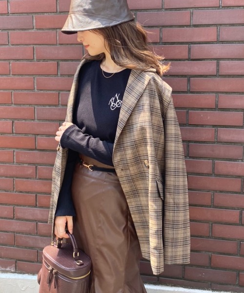 one after another NICE CLAUP（ワンアフターアナザーナイスクラップ）の「セットアップあり　マルチWAYテーラードジャケット（テーラードジャケット・レディース・ブラウン/グレー系その他/ブラウン系その他・FREE）」の16枚目の写真