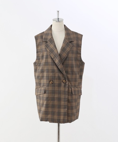 one after another NICE CLAUP（ワンアフターアナザーナイスクラップ）の「セットアップあり　マルチWAYテーラードジャケット（テーラードジャケット・レディース・ブラウン/グレー系その他/ブラウン系その他・FREE）」の12枚目の写真