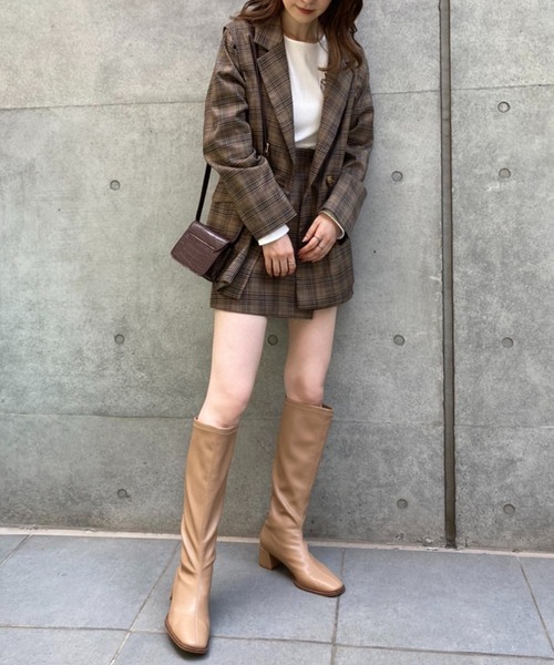 one after another NICE CLAUP（ワンアフターアナザーナイスクラップ）の「セットアップあり　マルチWAYテーラードジャケット（テーラードジャケット・レディース・ブラウン/グレー系その他/ブラウン系その他・FREE）」の10枚目の写真