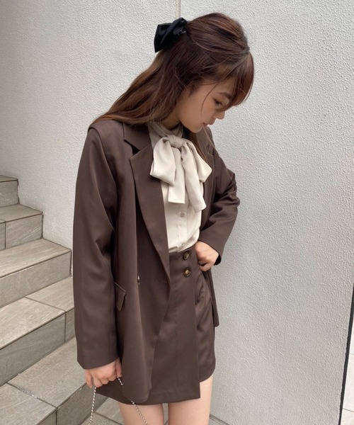 ジャケット・アウター euw jacket set up one-piece / brown ジャケット・アウター euw jacket set up one-piece / brown Denim Zip