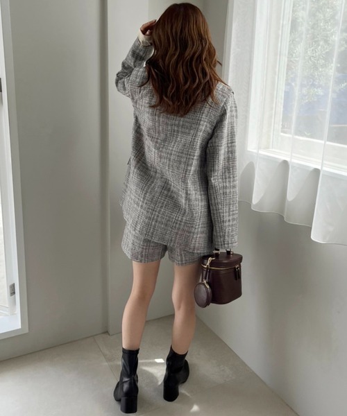 one after another NICE CLAUP（ワンアフターアナザーナイスクラップ）の「セットアップあり　マルチWAYテーラードジャケット（テーラードジャケット・レディース・ブラウン/グレー系その他/ブラウン系その他・FREE）」の9枚目の写真