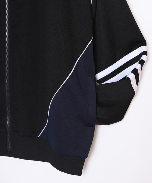 WESTSEA（ウエストシー）の「ルーズサイズ　切替トラックジャケット（ジャージ・メンズ・サックスブルー/ブラック/ネイビー・M/L）」の9枚目の写真