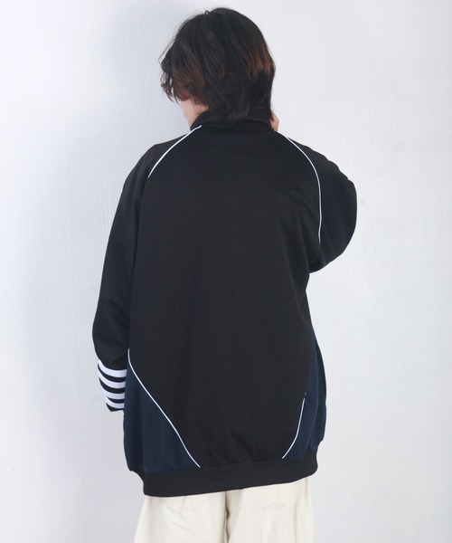 WESTSEA（ウエストシー）の「ルーズサイズ　切替トラックジャケット（ジャージ・メンズ・サックスブルー/ブラック/ネイビー・M/L）」の13枚目の写真