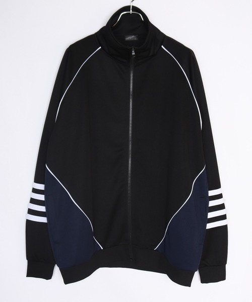 WESTSEA（ウエストシー）の「ルーズサイズ　切替トラックジャケット（ジャージ・メンズ・サックスブルー/ブラック/ネイビー・M/L）」の18枚目の写真