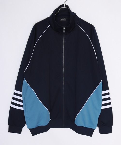 WESTSEA（ウエストシー）の「ルーズサイズ　切替トラックジャケット（ジャージ・メンズ・サックスブルー/ブラック/ネイビー・M/L）」の20枚目の写真