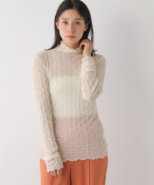 LEPSIM（レプシィム）の「ジガラシアータートル　352453（Tシャツ/カットソー・レディース・ブラック/オフホワイト/グリーン・FREE）」の11枚目の写真