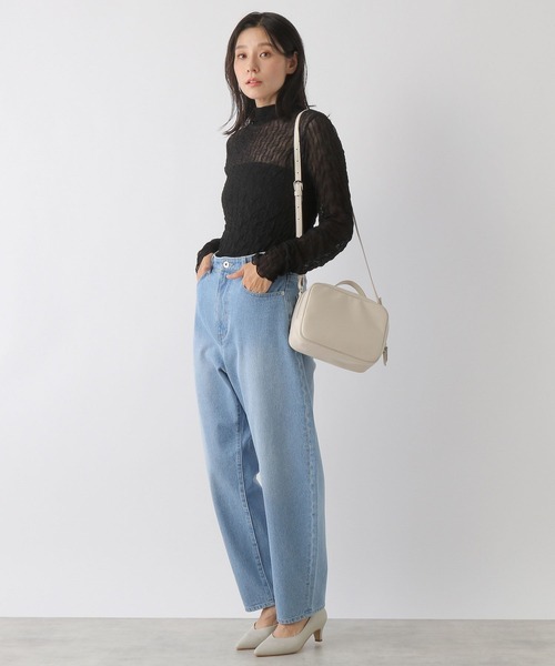 LEPSIM（レプシィム）の「ジガラシアータートル　352453（Tシャツ/カットソー・レディース・ブラック/オフホワイト/グリーン・FREE）」の13枚目の写真